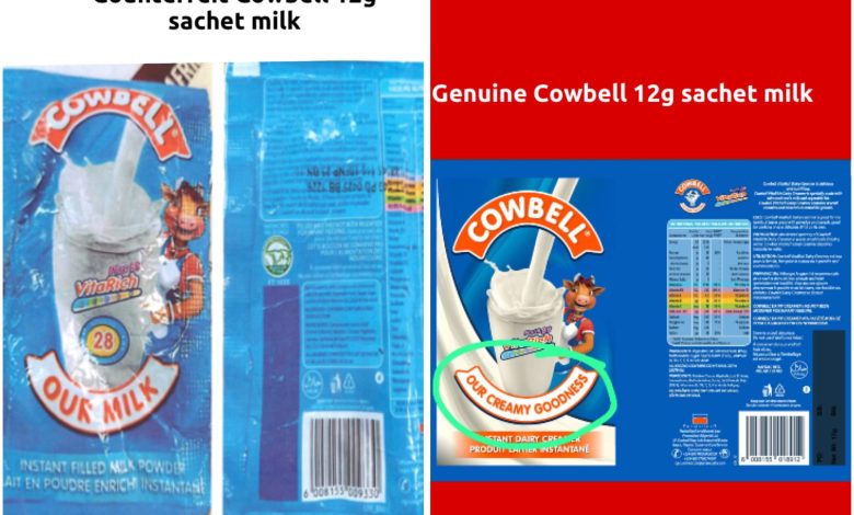 NAFDAC warns against fake Cowbell milk in circulation NAFDAC warns against fake Cowbell milk in circulation
