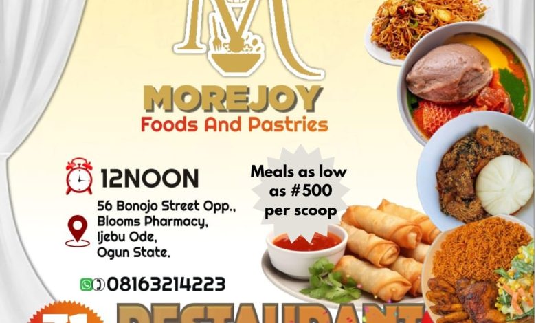 Morejoy Food & Pastries Restaurant Berths In Ijebu Ode Morejoy Food & Pastries Restaurant Berths In Ijebu Ode