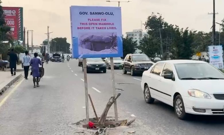 Journalist erects billboard to call Sanwo-Olu’s attention to deadly spot in Lagos