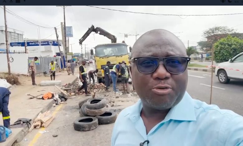 Journalist’s civic action prompts Lagos govt to cover dangerous manhole Journalist’s civic action prompts Lagos govt to cover dangerous manhole