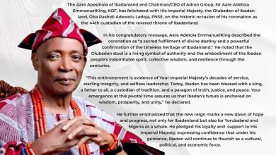 Aare Adetola EmmanuelKing Celebrates Coronation of the 44th Olubadan of Ibadanland