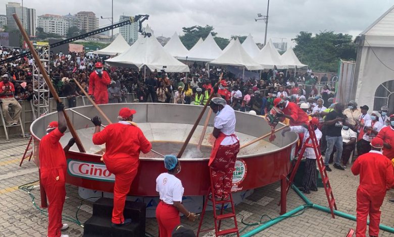World Jollof Festival: Hilda Baci cooks 15,000 Kg of Basmati in six-metre pot before live audience World Jollof Festival: Hilda Baci cooks 15,000 Kg of Basmati in six-metre pot before live audience