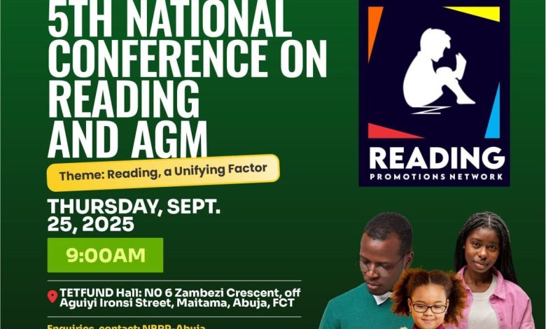 NBRP sets to hold its 5th National reading conference in Abuja