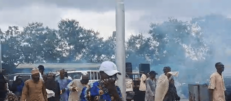 Senate Resumption: Police teargas Akpoti-Uduaghan’s supporters at National Assembly