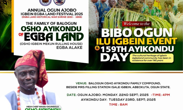 190 Years of Tradition: Igbein Community Marks Ogun Ajobo Igbein Egbaland Festival 190 Years of Tradition: Igbein Community Marks Ogun Ajobo Igbein Egbaland Festival