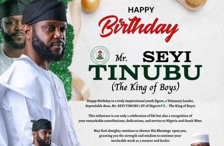 Top Ogun Politician, Amb. Oladayo Aina Celebrates Seyi Tinubu At 40 Top Ogun Politician, Amb. Oladayo Aina Celebrates Seyi Tinubu At 40