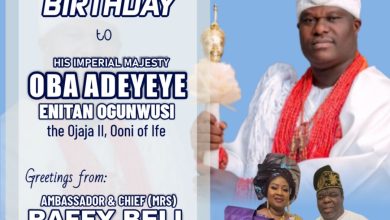 Amb Raffy Bell, Wife Extend Birthday Greetings To Oni of Ife