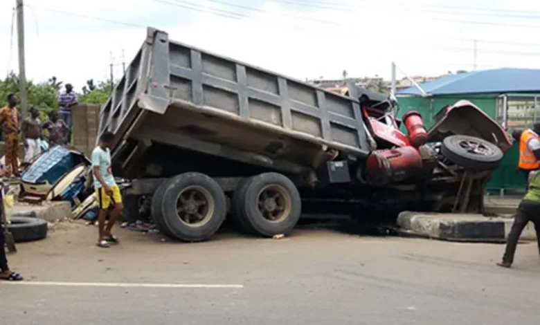 Lagos Driver Arrested As Truck Crushes Motorboy To Death Lagos Driver Arrested As Truck Crushes Motorboy To Death