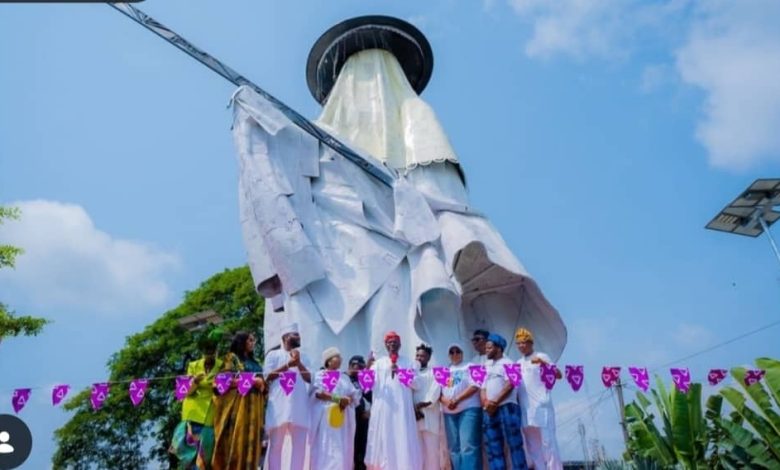 Sanwo-Olu Unveils 32-Foot Eyo Monument In Lagos