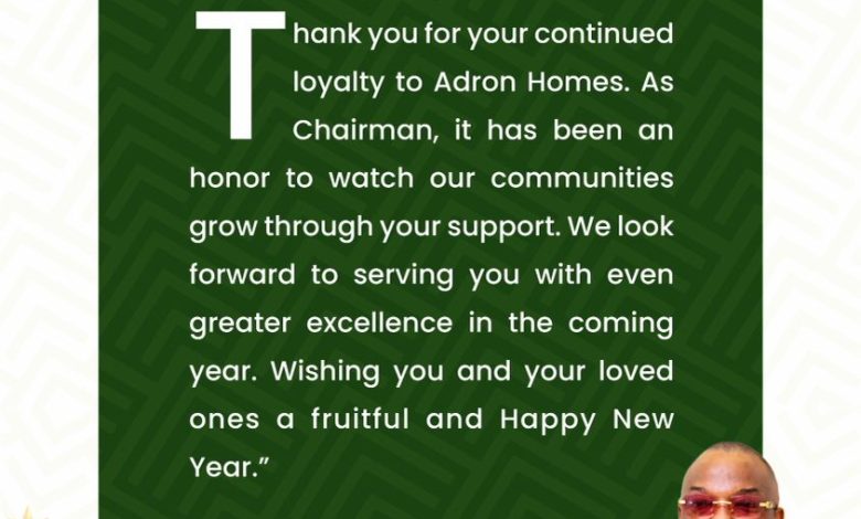 Adron Homes Appreciates Customers Worldwide In New Year Message
