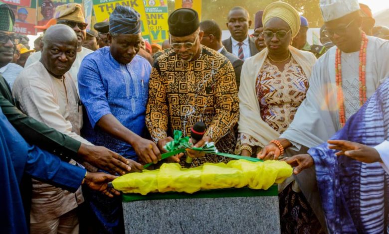 Showers of Encomium As Abiodun Commissions Afon Township Road