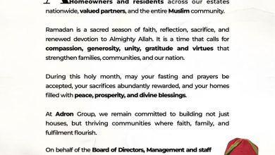 Ramadan: Adron Homes Felicitates Muslims, Preaches Hope And Unity Ramadan: Adron Homes Felicitates Muslims, Preaches Hope And Unity