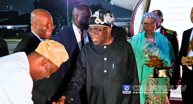 Tinubu Returns To Lagos After UK State Visit