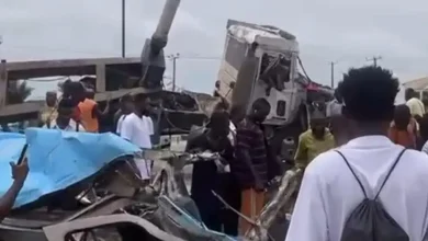 Four Killed, Four Injured As Truck Crashes Into Commercial Bus On Lekki–Epe Expressway Four Killed, Four Injured As Truck Crashes Into Commercial Bus On Lekki–Epe Expressway