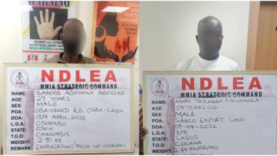NDLEA Intercepts Cocaine, Loud In Food Flasks, Snacks, Arrests Two Cargo Agents