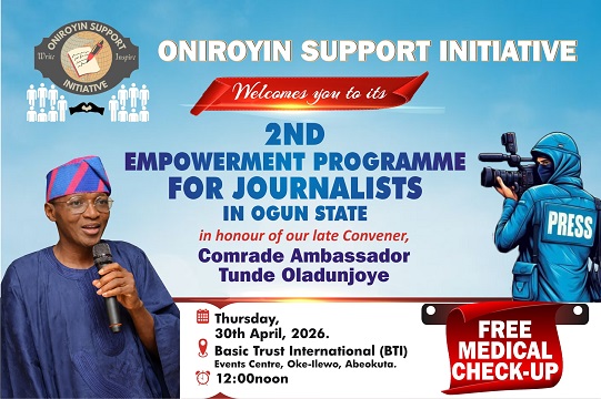 NGO, Oniroyin Support Initiative Honours Late Amb.Tunde Oladunjoye
