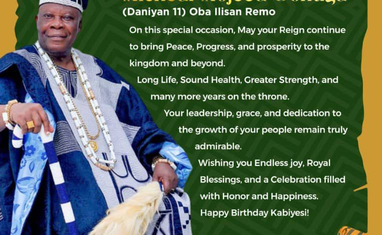 Aare Adetola EmmanuelKing Felicitates Olofin of Ilisan Remo On 86th Birthday