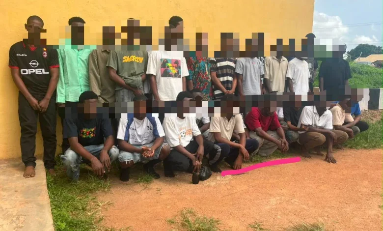 Ogun Police Foil Cult Initiation, Arrest 30 Suspects Ogun Police Foil Cult Initiation, Arrest 30 Suspects