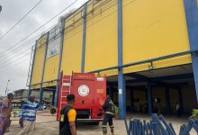 Fire guts electronics section of Justrite superstore in Lagos Fire guts electronics section of Justrite superstore in Lagos