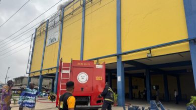 Fire guts electronics section of Justrite superstore in Lagos