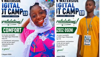 Comfort Oja, Abdulazeez Oseni Rank Best At Ogun Waterside Digital Boot Camp 3.0
