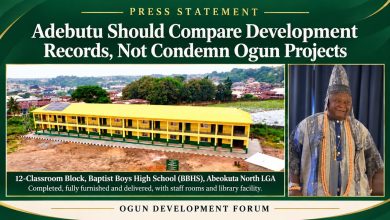 ‘Adebutu Should Compare Devt Records, Not Condemn Ogun Projects’