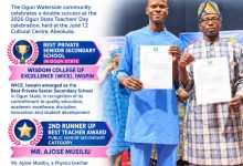 Waterside Makes Waves As WICE, Ajose Musiliu Win Top Honours At Teachers’ Day 2026